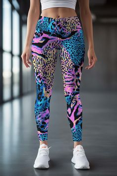 leggins sport pants yoga pants  outwear Mommy And Me Swimwear, Sporty Crop Top, Sporty Looks, Neon Dresses, Girls Lace Dress, Animal Print Leggings, Mommy And Me Dresses, Girls Unique, Pink Animals