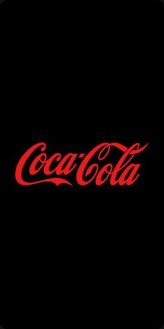 the coca cola logo is shown in red on black background, and it appears to have been