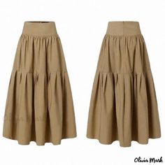 Olivia Mark - Stylish Pleated Long Skirt with Elastic Waistband and Thousands of Umbrellas Pattern Skirt With Elastic Waistband, Umbrella Skirt, Pleated Long Skirt, Skirt Type, Types Of Skirts, A Line Skirt, Long Skirt, A Line Skirts, Elastic Waistband