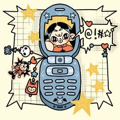 Pick up the phone!! #drawing #character #oc #digitalartist #digital #design #spike #phone #friends #stars #keychain Keychain Illustration, Phone Drawing, Ring Drawing, Colourful Illustration, Instagram Ring, Scribble Drawing, Pick Up The Phone, Inspired Illustration, Cute Doodle Art