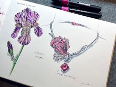 Instagram Creative Ideas, Jewellery Design Sketches, Jewelry Illustration, Jewelry Drawing, Jewellery Sketches, Instagram Creative, Pave Setting, Bead Jewellery, Design Sketch