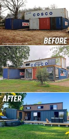 the before and after pictures of shipping containers