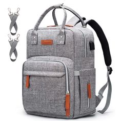 The Best Gift For Mommy New Diaper Bag Backpack Baby Bags For Mom Maternity With Usb Charging Port Stroller Straps Thermal Pockets|Wide Shoulder Straps|Water Resistant |Grey. Diaper Bag Maternity Baby Bags For Mom, Mom Backpack, Nappy Backpack, Nappy Bag Backpack, Baby Bag Backpack, Bb Reborn, Nappy Bags, Backpack Organization, Stroller Straps