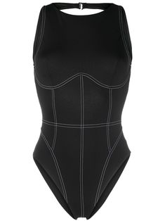 Futuristic Swimwear, Edgy Swimwear, Designer Bodysuit, Goth Swimwear, Couture Swimsuit, Classy Swimwear, Body Glove Swimwear, One Piece Fashion, High Neck Swimwear