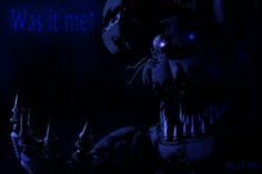 an image of a creepy creature in the dark with blue light on it's face