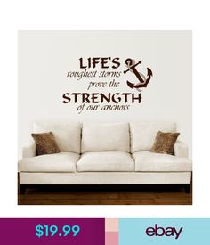 a wall decal that says life's greatest stories prove the strength of our anchors