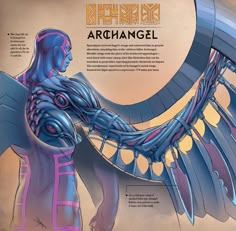 an article about the art of archhangel is shown in this graphic book cover