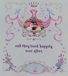 a card with an image of a crown and the words, and they lived happily ever