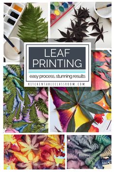 leaf printing is an easy way to learn how to use it for art and crafts