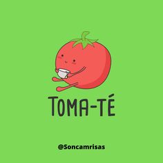 a tomato with the word tomate on it's face and tongue sticking out