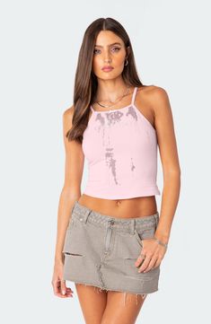 You'll be too busy to text back while rocking this ultracute cropped tank designed with a delicate pink bow at the squared neck. Square neck 95% cotton, 5% spandex Machine wash, dry flat Imported Text Back, Tiny Bow, Tank Design, Too Busy, Pink Bow, Bow Detail, Crop Tank, S Models, Model Height