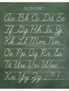 the upper and lower case of an alphabet written in chalk on a green blackboard