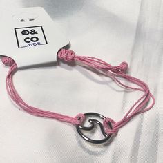 New With Gift Bag. Pink And Silver Adjustable Bracelet. Ocean And Co. Items Are No Longer Made So They Are Rare And Collectible Bracelet Ocean, Small Bracelets, Bracelet Display, Kids Bracelets, Gold Bead Necklace, Necklace Display, Jewelry Sale, Pink And Silver, Bracelet I