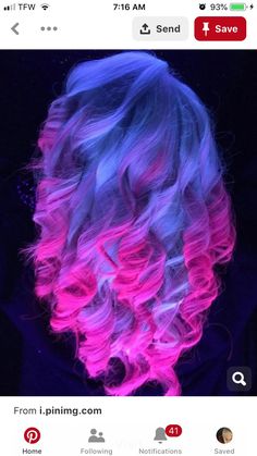 Ombre Dyed Hair, Glow In The Dark Hair, Dark Hair Dye, Sunset Hair, Purple Ombre Hair, Glow Hair, Best Hair Dye, Work Hair