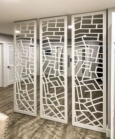 the room dividers are designed to look like they have been cut out from paper