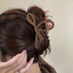 Velvet Bows Hair Claw Clip for Women Black Brown Hairpin Elegant Large Hair Clips Fashion Female Korean Accessories, Korean Hair, Hair Claw Clip, Velvet Hair, Velvet Bow, Bow Hair, Hair Claws & Clips, Coffee Colour, Bow Hair Clips