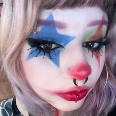 Cute Clown Makeup, Makeup Drawing, Cute Clown, Swag Makeup, Cool Makeup Looks, How To Apply Lipstick, Crazy Makeup, Clown Makeup, Contouring And Highlighting