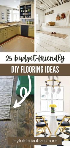 the top 25 budget - friendly diy flooring ideas for your kitchen and dining room