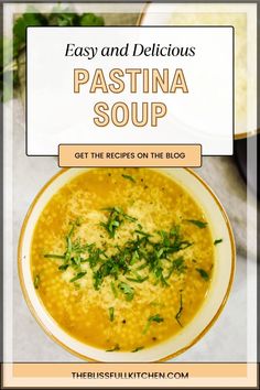 This Pastina Soup recipe, aka "Italian Penicillin", or also known as sopita, is a comforting, vegetable-packed soup that is perfect for the chilly winter season! Plus, even the kids will love it. They would never guess there are so many veggies in the broth! Chicken Pastina Soup Recipe, Chicken Pastina Soup, Chicken Pastina, Penicillin Soup, Italian Penicillin, Pastina Recipes, Pastina Soup, Healing Soup, Parmesan Rind