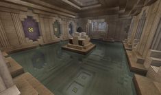 a very large room with some water in it