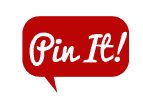 the pin it logo is red and white