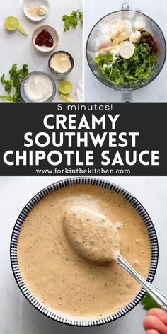 creamy southwest chipotle sauce in a bowl