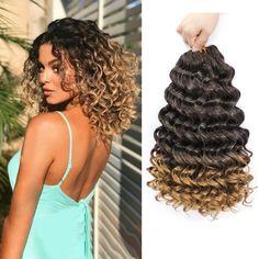 PRICES MAY VARY. 💖Material: Ocean Wave Crochet Hair is made of high quality low temperature synthetic fiber, which is skin friendly, super lightweight and soft, comfortable to wear and natural looking, to resemble the touch and feel of human hair. 💖Hair Package: Ocean Wave Crochet Hair 8 Packs/lot, usually 7-8 packs will create a full gorgeous crochet curly hairstyle. You can trim your Ocean Deep Wavy Crochet Hair according to your needs and do DIY hairstyles with different colors and sizes to Deep Wave Crochet Hair, Ocean Wave Crochet, Wavy Crochet, Ocean Wave Crochet Hair, Crochet Braiding Hair, Fashion Cosplay, Natural Pretty, Wave Crochet, Hair For Black Women