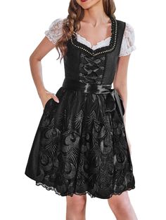 PRICES MAY VARY. Quality Materials: The Oktoberfest Dirndl Dress used high-quality fabrics, ensuring durability and comfort for you Design: 2 Piece set, the Dirndl dress comes with a matching apron, providing you with a complete oktoberfest outfit in one purchase Features: The German Dirndl Dress intricate embroidery, lace, and other embellishments, offering a flattering silhouette for women of all body shapes that add to the dress's charm and elegance when you wear it Occasions: The Elegant Dir Events Theme, German Dress Dirndl, German Oktoberfest, Oktoberfest Costume, Beer Outfit, Oktoberfest Outfit, Dirndl Dress, Maid Dress, Cultural Events