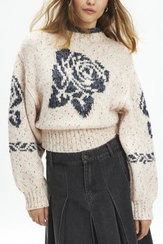 Rent Noelle Patterned Knit Mockneck Pullover Sweater from Nuuly. Pick 6 items for $98/month. Free shipping + returns. Australia Clothes, High Neck Sweater, Shopping Photography, Knit Tees, Denim Shop, Mock Neck, Pullover Sweaters, Sweaters & Cardigans, Sweater Top