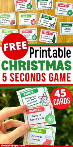 printable christmas games for kids to play on the table with text that reads free printable