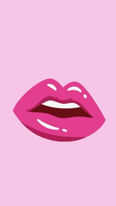 a pink lips with white teeth on a pink background