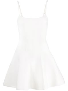 Fleur Du Mal Flared corset-style Dress - Farfetch Versace White Dress, Mal Dress, Corset Style Dresses, Cotton Corset, Versace Outfit, City Dress, Corset Style, Ivory White, Corset Dress