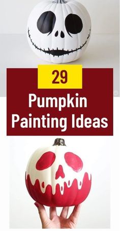 pumpkin painting ideas for halloween with the title 29 pumpkin painting ideas