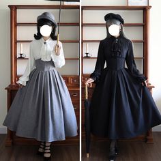 A classic corset skirt, cavalier blouse, and short cape for a classy lady. It features a high-waisted silhouette with a strong presence, and the fluffy skirt part gives it an elegant atmosphere. Try pairing it with a cavalier blouse with a bust. 
 
 

 

 
 
 ＜Item＞ 
 
 Skirt (black/gray) 
 Blouse (black, white, red, navy) *With chest decoration 
 Cape (black/gray) 
 
 
 ＜Size＞ 
 
 
 Skirt 
 
 S size 
 
 Total length: 87cm (*waist part: 11cm) 
 Waist: 58-72cm 
 
 M size 
 
 Total length: 87cm (* Fluffy Skirt, Corset Skirt, Grey Blouse, Gray Skirt, Black White Red, Red Blouses, Free Size, Classy Women, Black Blouse