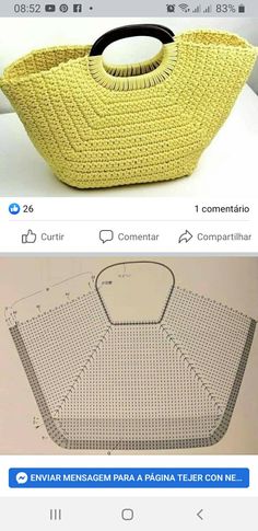 an image of a yellow purse on the left and another photo of a handbag on the right