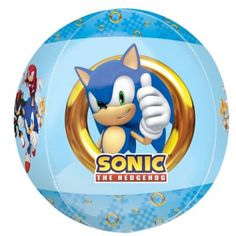 a paper plate with sonic the hedgehog on it