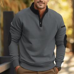 Season:Spring   Fall; Fabric:Polyester; Sleeve Length:Long Sleeve; Look After Me:Wet and Dry Cleaning,Washable; Gender:Men's; Style:Streetwear,Casual,Basic; Elasticity:Micro-elastic; Occasion:Daily,Holiday,Sports  Outdoor; Fit Type:Regular Fit; Pattern:Color Block; Neckline:Standing Collar; Sports Clothing Sub Category:Zip Sweatshirt,Sweatshirt; Front page:FF; Listing Date:09/06/2023; Bust:; Length:; Shoulder Width:; Sleeve: Highlights For Men, Daily Holidays, Basic Hoodie, Basic Sweatshirt, Fall Outfits Men, Fall Clothing, Standing Collar, Streetwear Casual, Sports Clothing