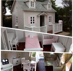 there is a doll house with furniture in it