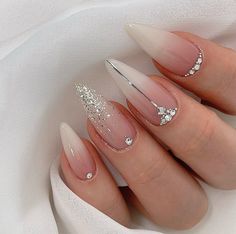 Fake Nails Long, Nagel Tips, Fake Nails With Glue, Wedding Nail, Nails Set, Nail Length, Nail Supplies, Bridal Nails