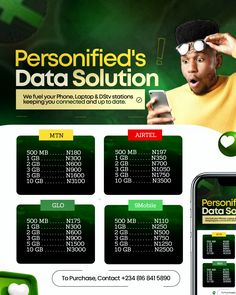 an advertisement for a cell phone repair company, with the text personalized's data solution