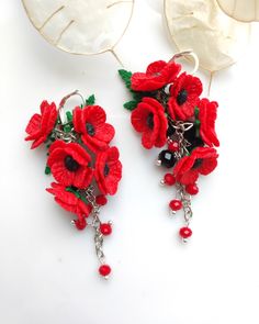 Red Statement Earrings With Poppy Flower Botanical Handcrafted Clay Jewelry Garden Miniature Nature Earrings Realistic Poppy Earrings - Etsy Italy Miniature Nature, Red Statement Earrings, Poppy Earrings, Garden Miniature, Nature Earrings, Poppy Flower, Earrings Etsy, Clay Jewelry, Statement Earrings