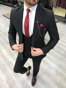 Slim Fit Suits, Slim Fit Suit, Vest Coat, Black Suit