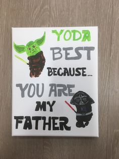 a star wars sticker that says yoda best because you are my father