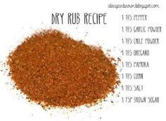 dry rub recipe with instructions on how to use it