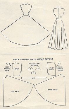 the instructions for how to make a dress