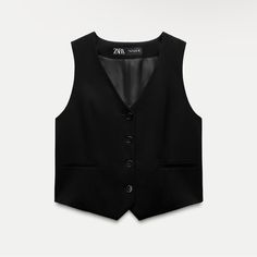 Brand New With Tags, Zara Black Tailored Waistcoat Size Xs. Missed The Return Window, Super Super Cute!! I’m Very Petite And It’s A Little Too Big In My Chest Area. So Cute Though. Black Formal Vest For Fall, Casual Tailored Black Vest, Black Business Vest For Fall, Tailored Winter Tops, Tailored Single-breasted Black Vest, Black Tailored Single-breasted Vest, Black Single-breasted Tailored Vest, Black Blazer With Vest For Fall, Black Vest Blazer For Fall