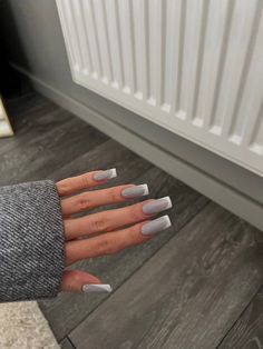 Grey Nail Designs, Aqua Nails, Wow Nails, Glamour Nails, Gray Nails, Nails Only, Nails 2023, Fire Nails, Classy Nails