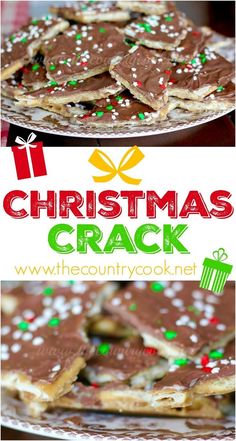 Christmas Crack (Cracker Toffee) recipe from The Country Cook. This takes only 15 minutes to make and everyone LOVES it! A perfect treat that makes an awesome gift! Cracker Toffee Recipe, Cracker Toffee, Diy Easy Recipes, Toffee Recipe, Six Sisters, Country Cook, The Country Cook, Country Cooking, Christmas Cooking