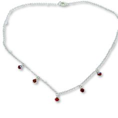 For an eye-catching, yet minimal necklace that elegantly highlights your neck/décolletage, look no further than our Ruby Red Birthstone Necklace. Its dainty gemstone charm is the perfect gift for life's special moments, such as a birthday, graduation, Mother's Day or just for you. material: sterling silver chain sterling silver lobster clasp Swarovski crystals chain lengths 16 inches to 18 inches Ruby Choker, Necklaces Minimalist, Ruby Red Color, Cascade Necklace, Bridesmaids Gift Sets, Choker Silver, Cube Necklace, Crystal Heart Necklace, Sterling Silver Choker