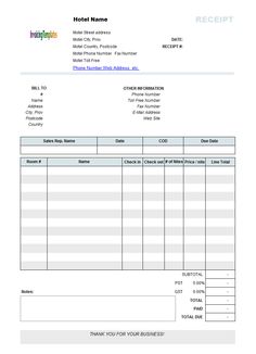 an invoice form is shown with the name and number on it, as well as